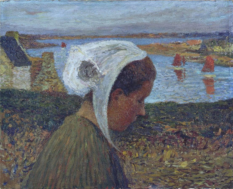 Young Breton at the Seaside by Henri Martin — Oil Painting Reproduction