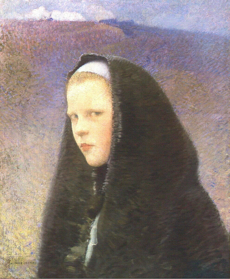 Young Brittany Girl by Charles Sprague Pearce — Oil Painting Reproduction