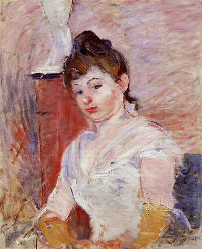 Young Girl in White in apartment
