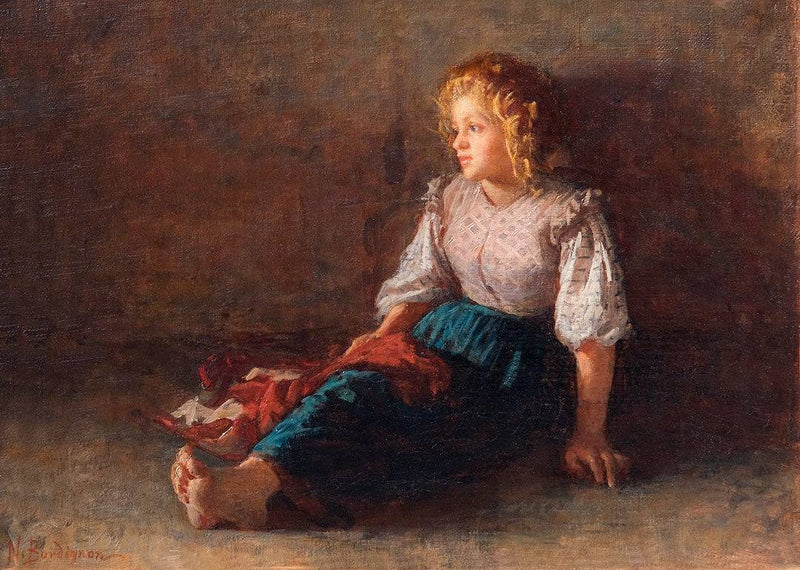 Young girl by Noè Bordignon — Oil Painting Reproduction