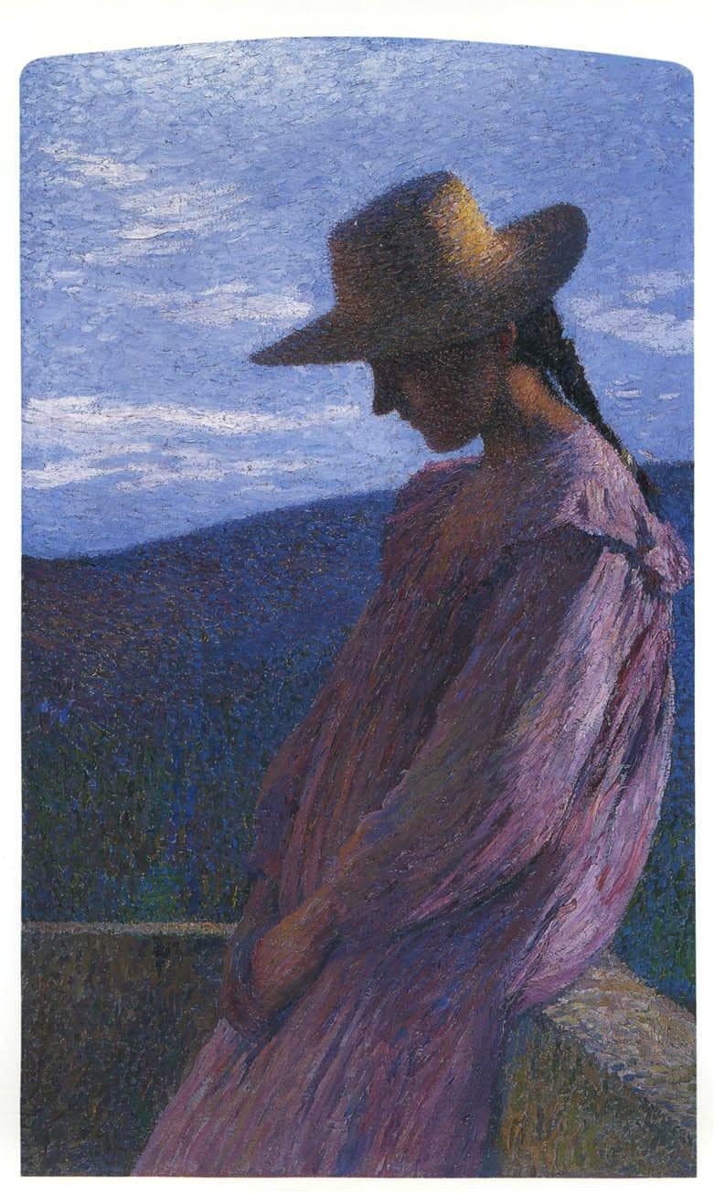 Young girl seated by Henri Martin — Oil Painting Reproduction