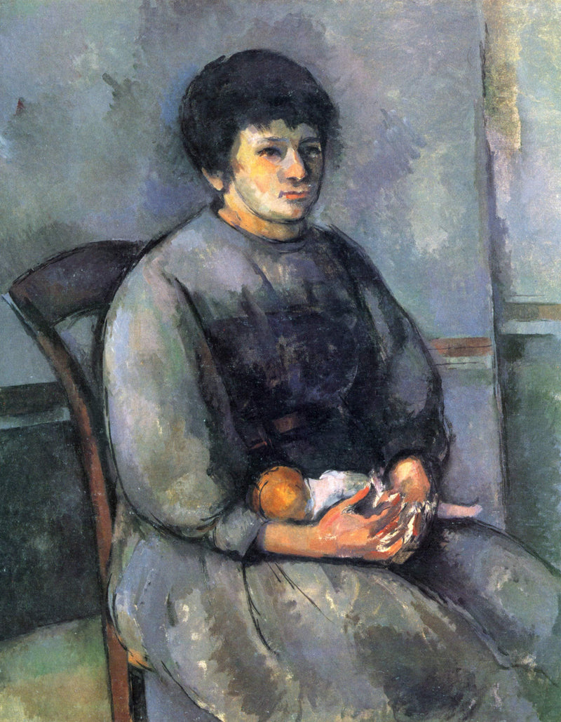 Young Girl with a Doll by Paul Cezanne — Oil Painting Reproduction