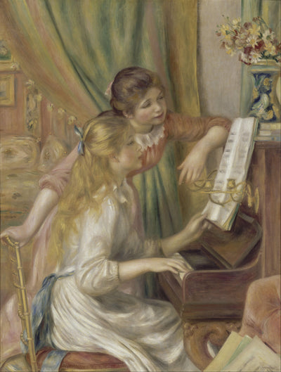 Young Girls at the Piano in study
