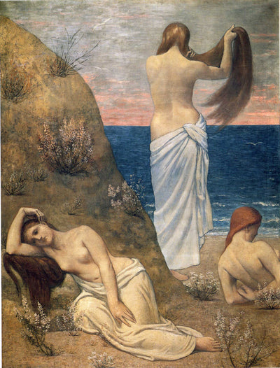 Young Girls on the Edge of the Sea in apartment