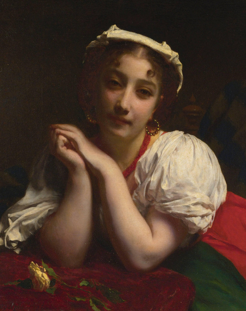 Young italian woman by Adolphe Piot — Oil Painting Reproduction