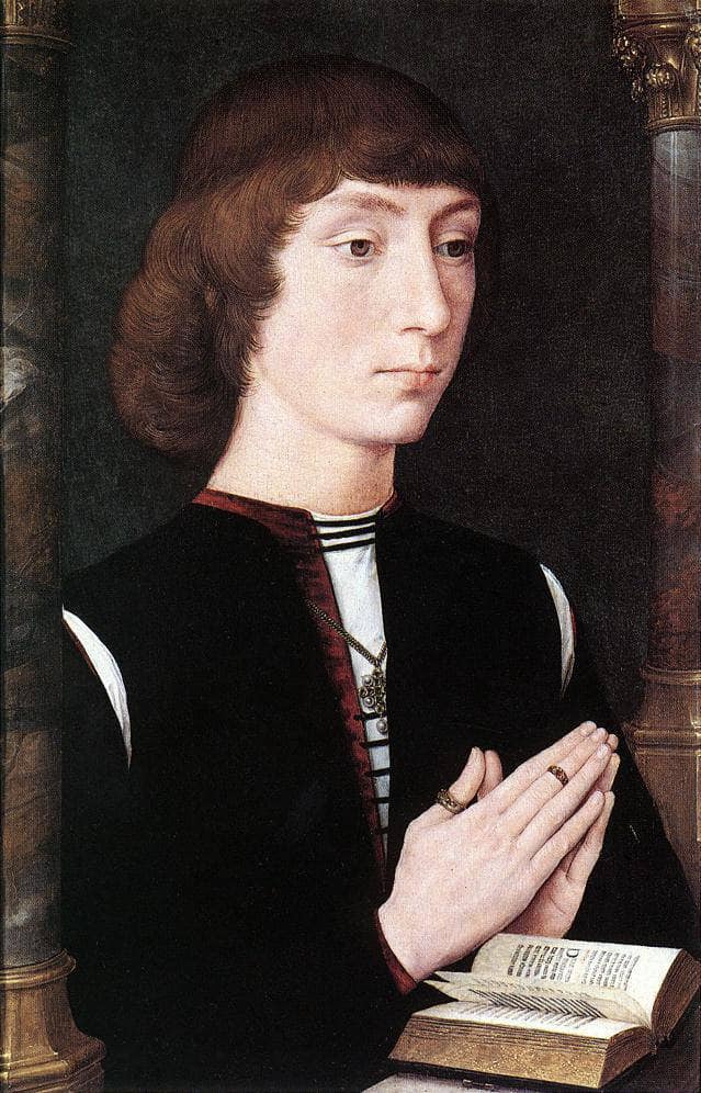 Young Man at Prayer by Hans Memling — Oil Painting Reproduction