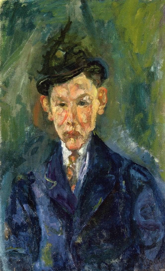 Young Man Wearing a Small Hat by Chaim Soutine — Oil Painting Reproduction