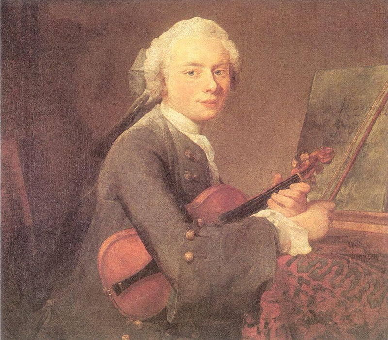 Young Man with a Violin (Portrait of Charles Theodose Godefroy) by Jean-Baptiste-Simeon Chardin — Oil Painting Reproduction