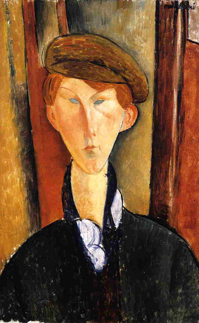 Young Man with Cap by Amedeo Modigliani — Oil Painting Reproduction
