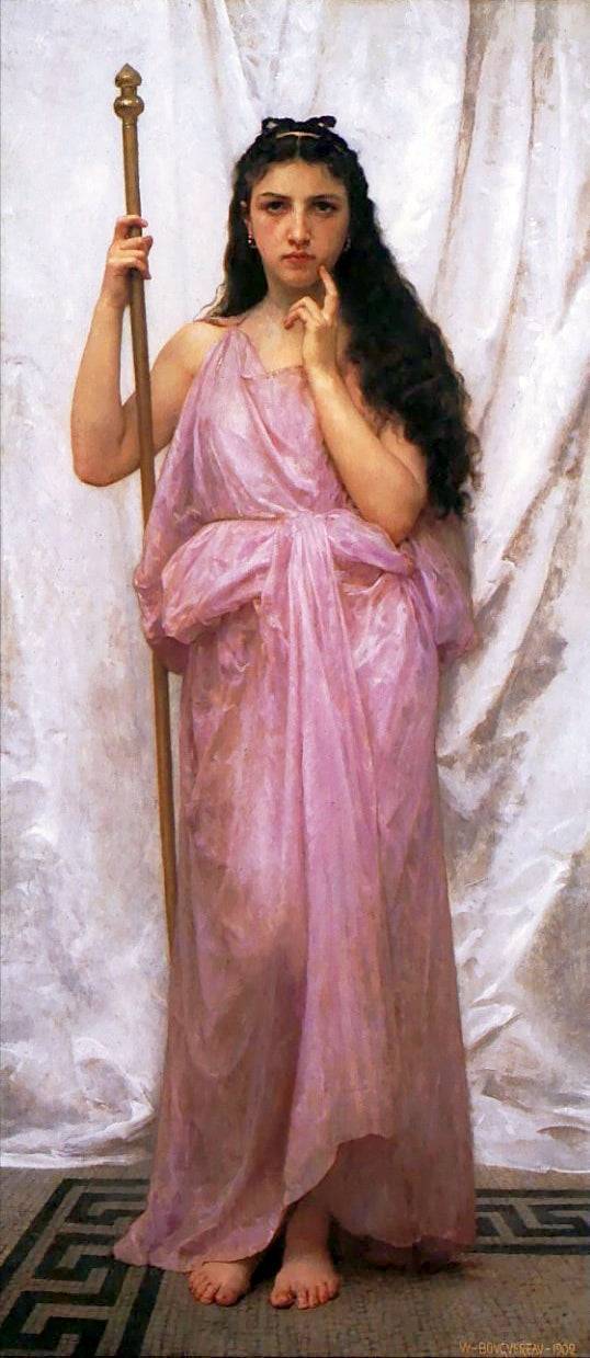 Young Priestess by William-Adolphe Bouguereau, Oil Painting Reproduction