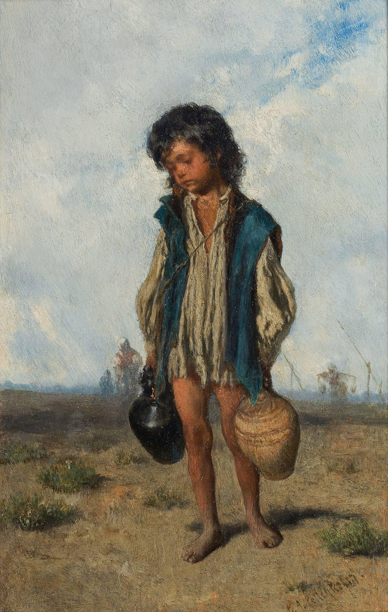 Young Water Carrier by August von Pettenkofen — Oil Painting Reproduction