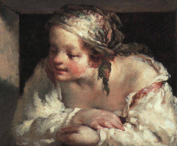 Young woman by Jean-Francois Millet — Oil Painting Reproduction
