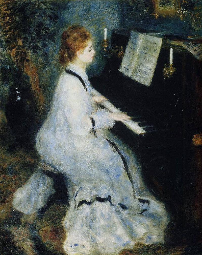 Young Woman at the Piano by Pierre-Auguste Renoir — Oil Painting Reproduction