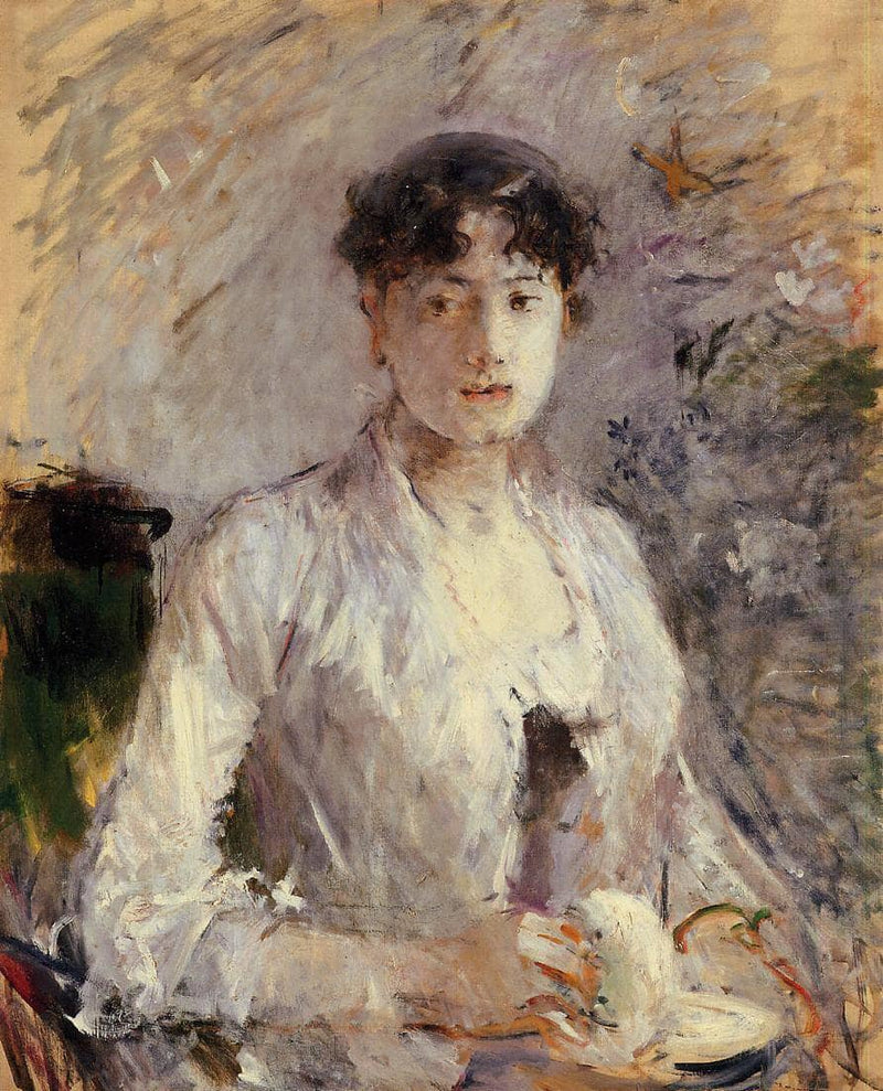 Young Woman in Mauve by Berthe Morisot — Oil Painting Reproduction