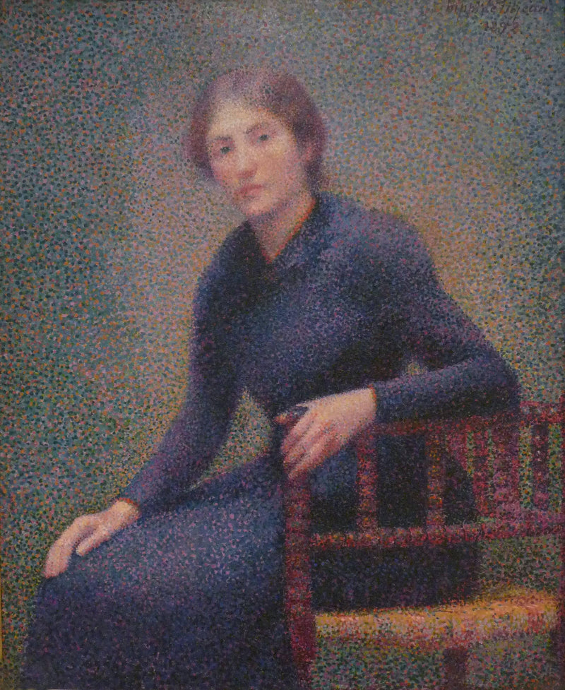 Young woman sitting by Hippolyte Petitjean — Oil Painting Reproduction