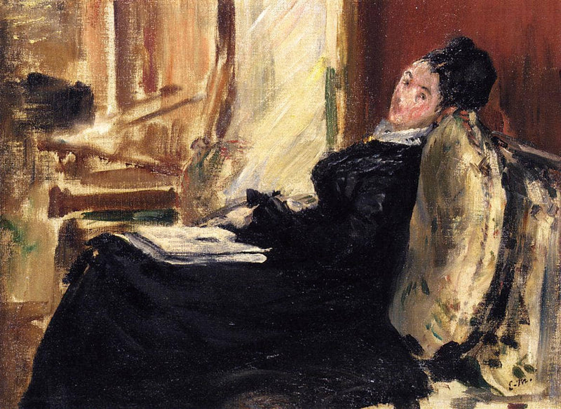 Young woman with a book by Edouard Manet — Oil Painting Reproduction