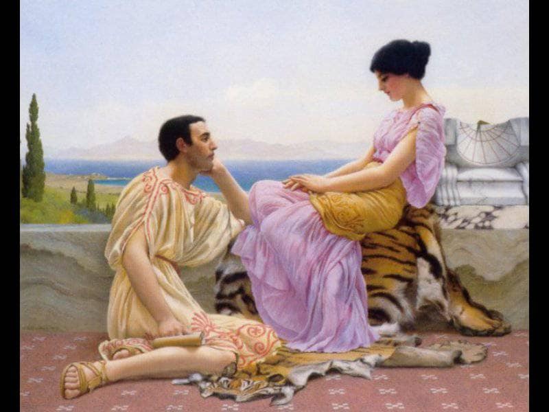 Youth and Time by John William Godward — Oil Painting Reproduction