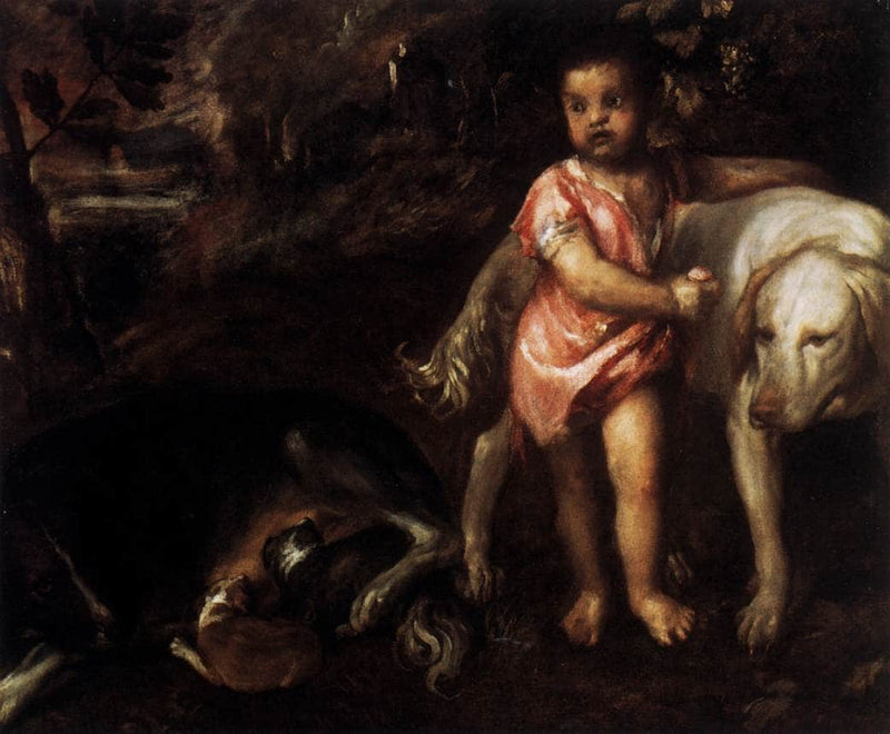 Youth with Dogs by Titian — Oil Painting Reproduction