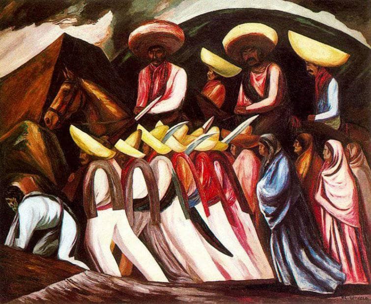 Zapatista's Marching by Jose Clemente Orozco — Oil Painting Reproduction