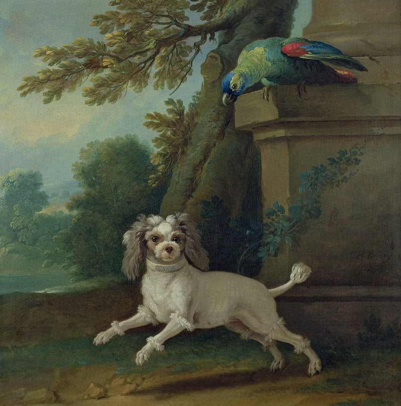 Zaza, the dog by Jean-Baptiste Oudry — Oil Painting Reproduction