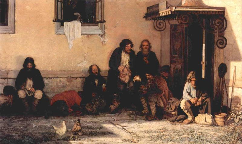 Zemstvo is having their lunch by Grigoriy Myasoyedov — Oil Painting Reproduction