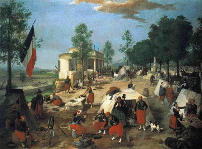Zouaves in the stands of Brescia in entryway
