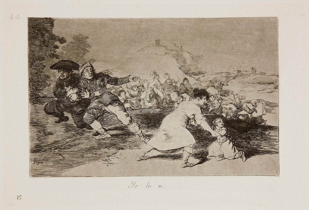 Francisco Goya, Yo lo vi (I Saw It), Disasters of War plate 44, 1863 edition