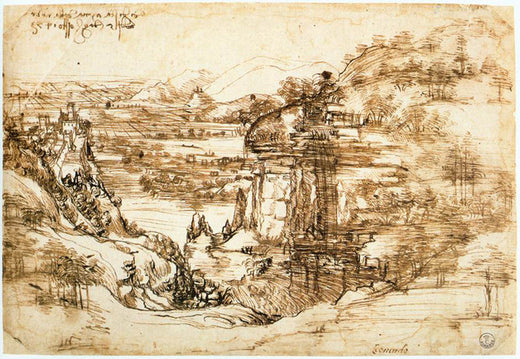 Leonardo da Vinci, Landscape drawing for Santa Maria della Neve, 1473