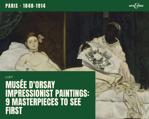 Musée d'Orsay Impressionist Paintings: 9 Masterpieces to See First: cover showing Édouard Manet, Olympia, 1863