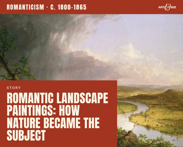 Romantic Landscape Paintings: How Nature Became the Subject: cover showing Thomas Cole, The Oxbow, 1836