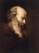 Portrait of an Old Man by Jan Lievens — male oil painting wall art, Baroque
