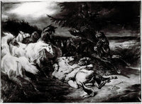 Mazeppa by Horace Vernet — hand-painted animal oil painting reproduction on canvas