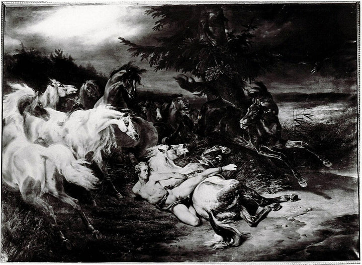 Mazeppa by Horace Vernet — hand-painted animal oil painting reproduction on canvas