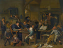 A Riotous Schoolroom with a Snoozing Schoolmaster by Jan Steen — group oil painting wall art, Baroque