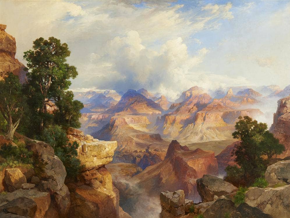 The Grand Canyon by Thomas Moran — hand-painted landscape oil painting reproduction on canvas