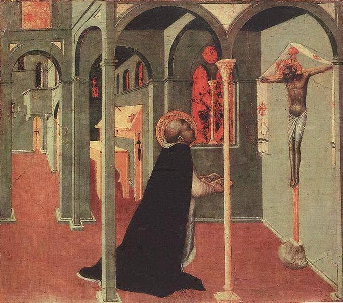 St Thomas Before the Cross by Il Sassetta (Stefano di Giovanni) — hand-painted abstract oil painting reproduction on canvas