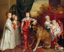 The five eldest children of Charles I by Anthony van Dyck — group oil painting wall art, Baroque