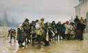 Beggars near the Church by Ivan Tvorozhnikov — group oil painting wall art, Realism