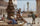 Children feeding pigeons in Venice in kitchen