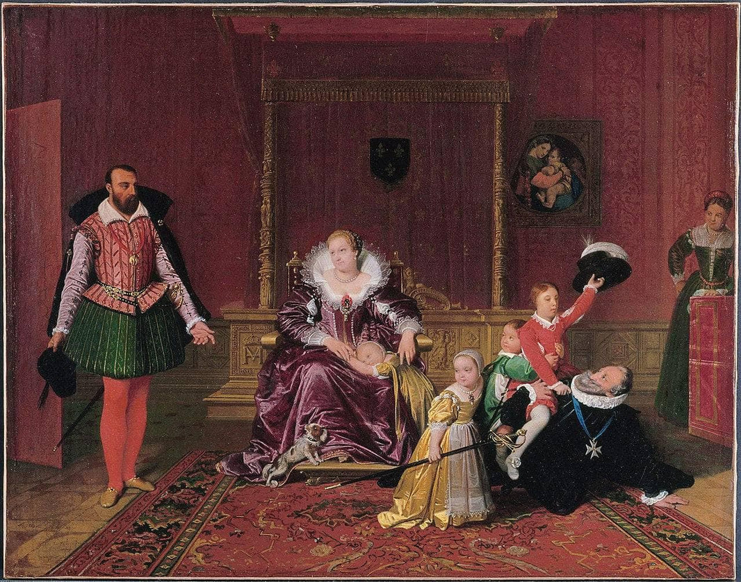 Henry IV Recieving The Ambassador of Spain by Jean Auguste Dominique Ingres — hand-painted portrait oil painting reproduction on canvas