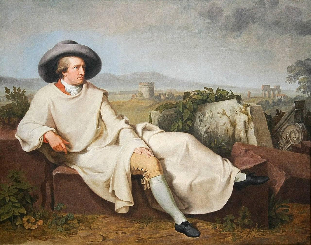 Goethe in the Roman Campagna by Johann Heinrich Wilhelm Tischbein — hand-painted cultural oil painting reproduction on canvas