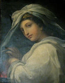 Winter by Giuseppe Mazzolini — female oil painting wall art, Academicism