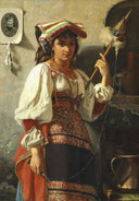 An Italian woman by Wenzel Tornøe — male oil painting wall art, Realism