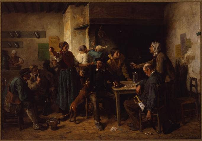 Mondays by Jules Breton — hand-painted portrait oil painting reproduction on canvas