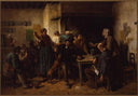 Mondays by Jules Breton — group oil painting wall art, Realism