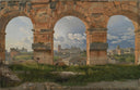 A View through Three Arches of the Third Storey of the Colosseum by Christoffer Wilhelm Eckersberg — hand-painted architectural oil painting reproduction on canvas