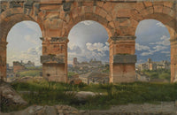A View through Three Arches of the Third Storey of the Colosseum by Christoffer Wilhelm Eckersberg — hand-painted architectural oil painting reproduction on canvas