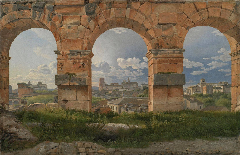 A View through Three Arches of the Third Storey of the Colosseum on gallery wrap