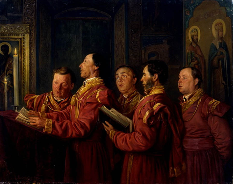 Singers on the kliros - Vladimir Makovsky