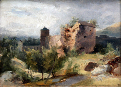 The Ruined Tower of Heidelberg Castle by Carl Blechen — oil painting reproduction